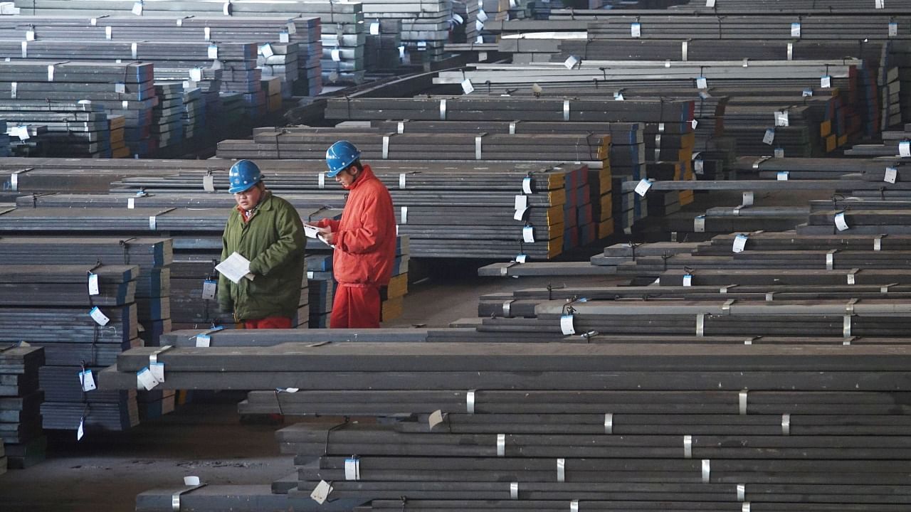 China's non-manufacturing PMI also slightly slowed by 0.2 percentage points to 53.2 this month, although it was still showing growth. Credit: Reuters File Photo