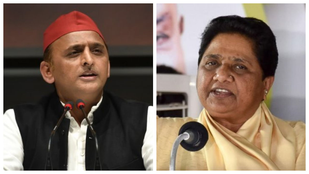 Akhilesh Yadav and Mayawati. Credit: Agency images