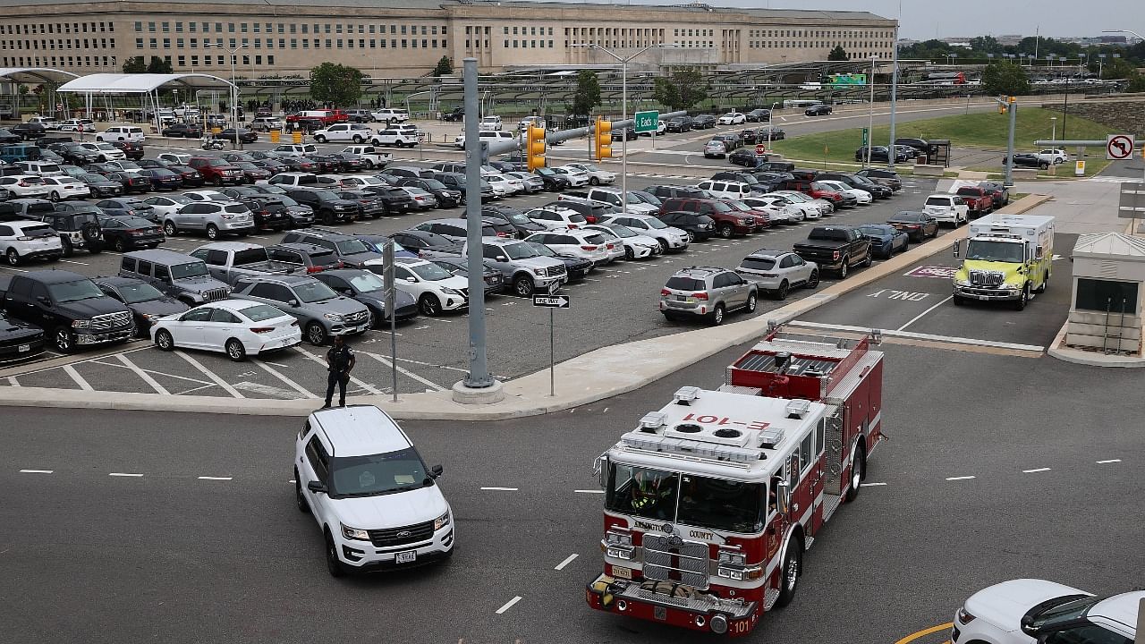 The Pentagon, headquarters of the US Department of Defense, went into lockdown after it was reported that three individuals were shot. Credit: Chip Somodevilla/Getty Images/AFP