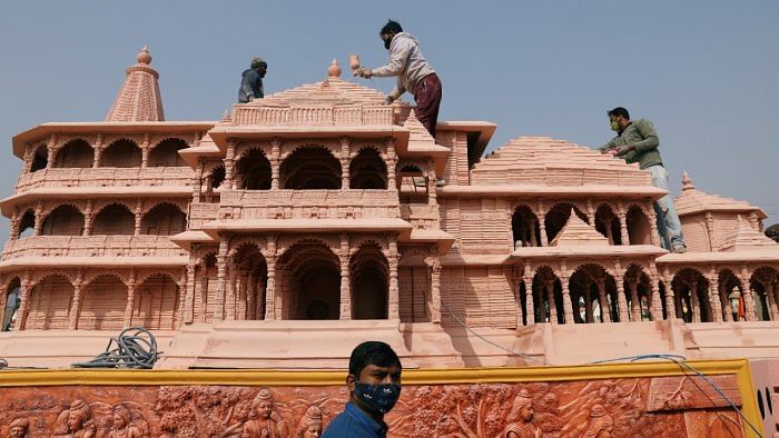 Political observers said that the BJP would definitely take credit for the Ram Temple construction to gain electoral mileage in the polls. Credit: PTI file photo