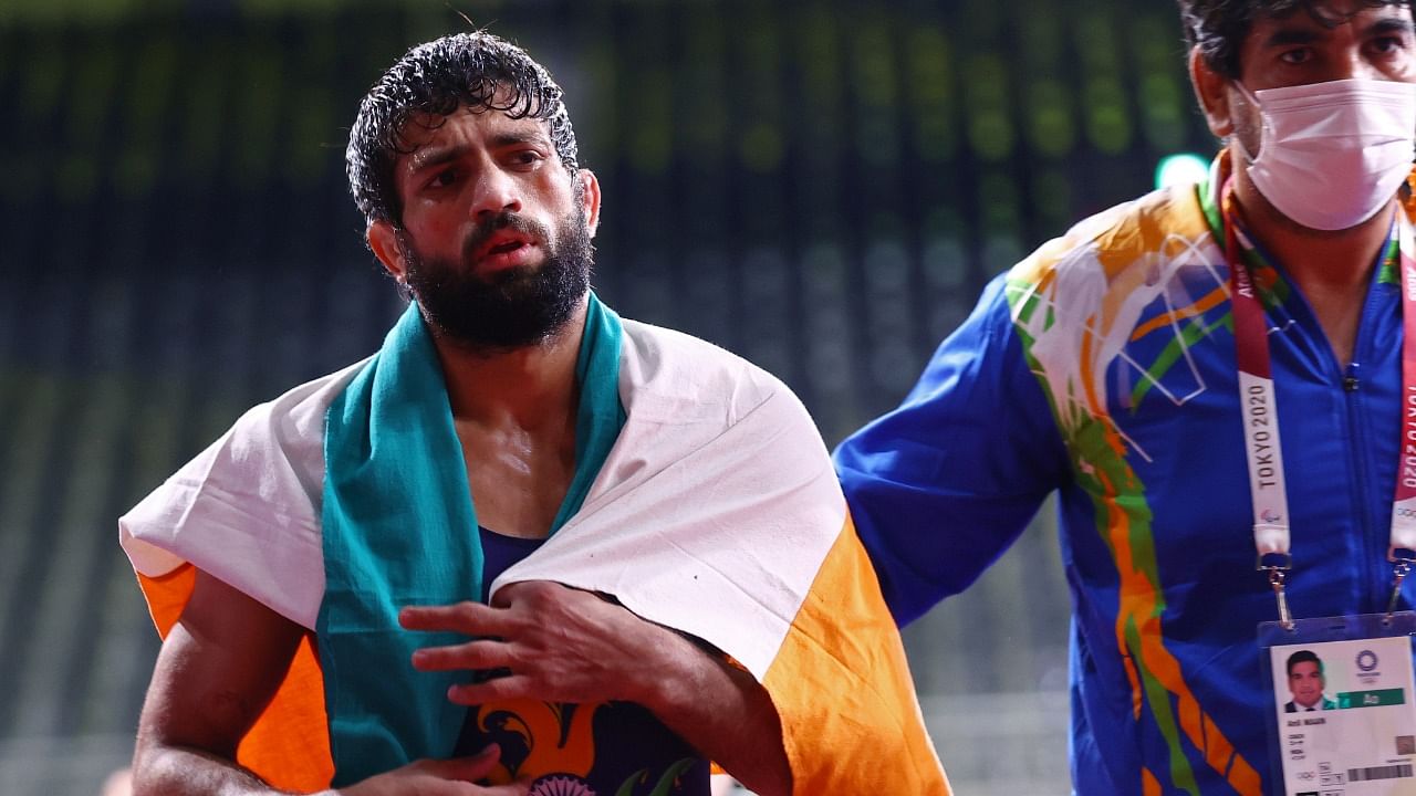 India's silver medalist, Ravi Kumar Dahiya. Credit: Reuters Photo