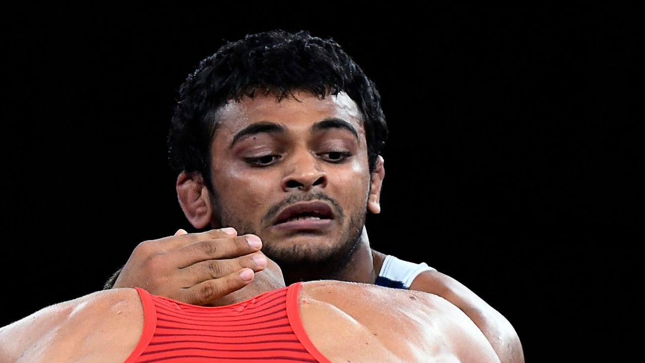 Indian wrestler Deepak Punia. Credit: Reuters Photo