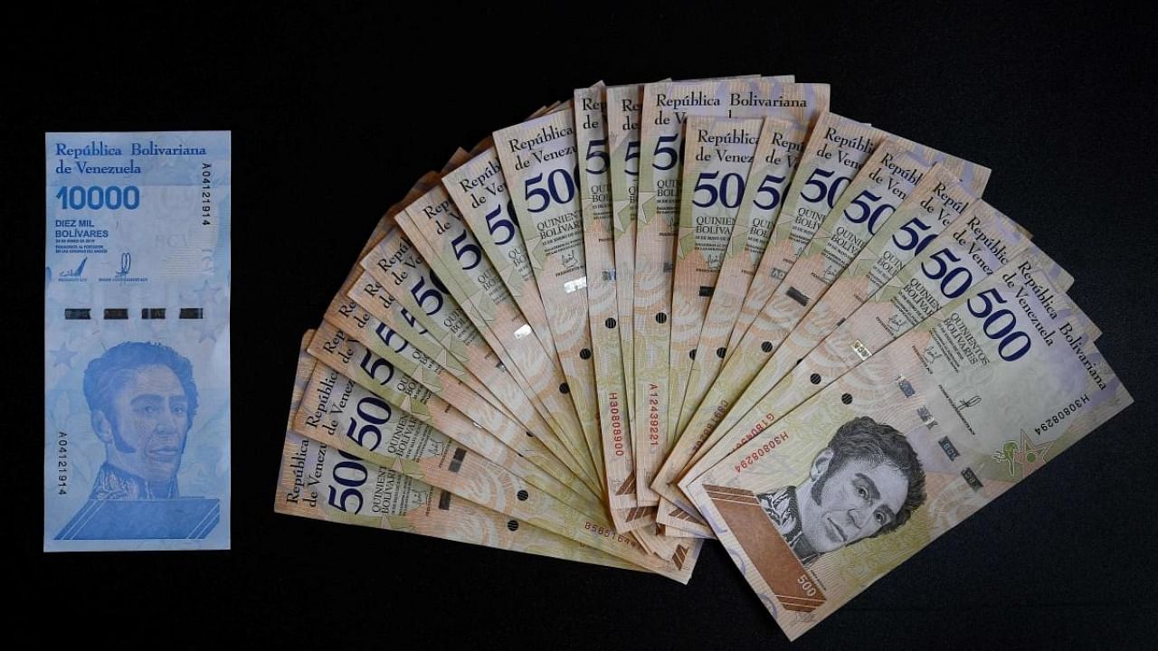  Venezuela will eliminate six ceros from its currency and announced new bills, the Central Bank informed. Credit: AFP Photo