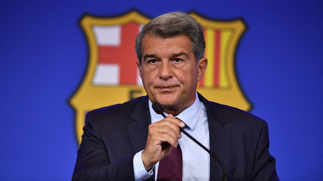 FC Barcelona president Joan Laporta. Credit: AFP Photo