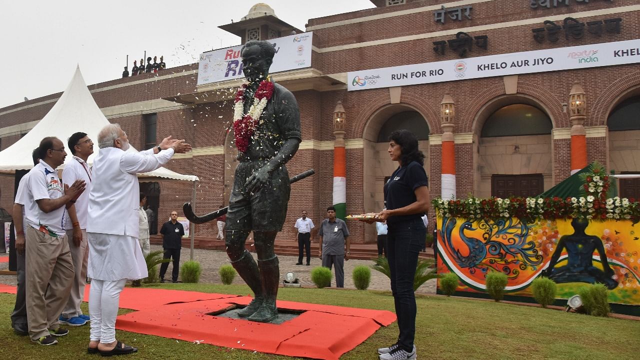 Modi said he had received many requests from citizens across India to name the Khel Ratna Award after Major Dhyan Chand. Credit: Twitter/@narendramodi