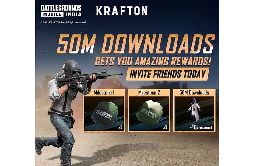 Krafton announces new rewards ahead of 50 million download milestone.