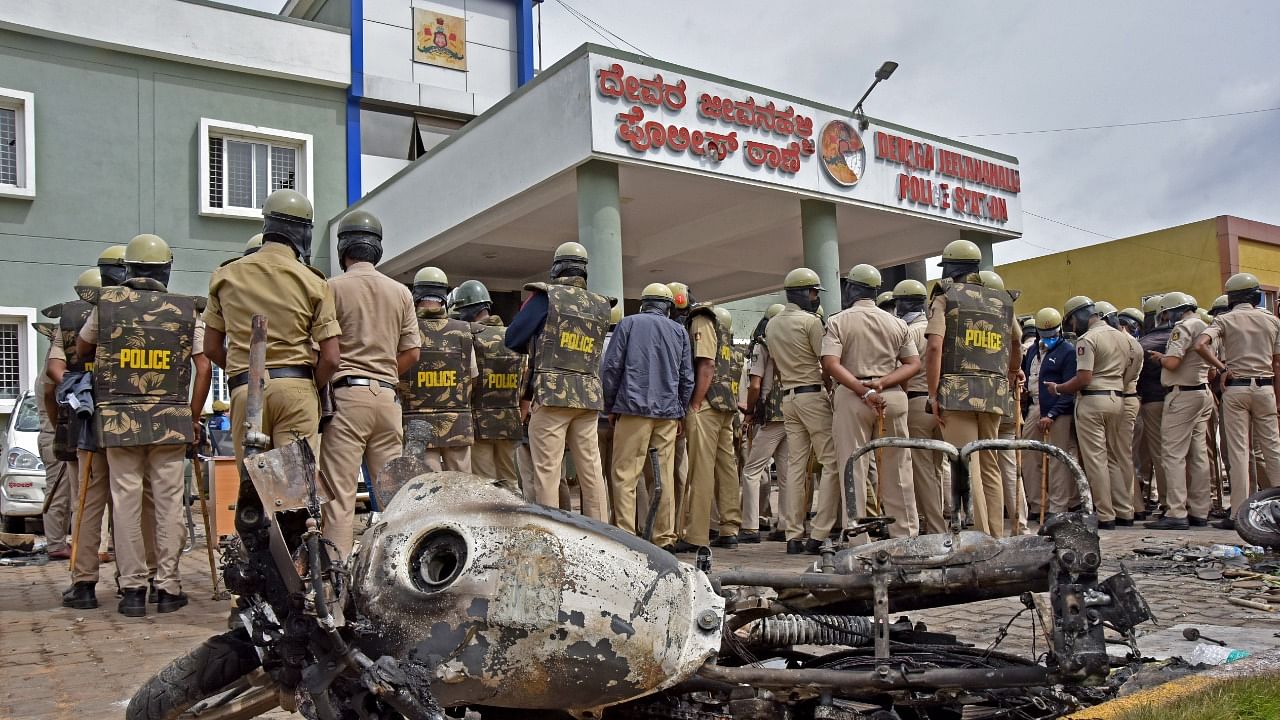 The two cases being investigated by NIA officials were originally registered in DJ Halli and KG Halli police stations pertaining to the riots on August, 11, 2020. Credit: DH File Photo/ M S Manjunath