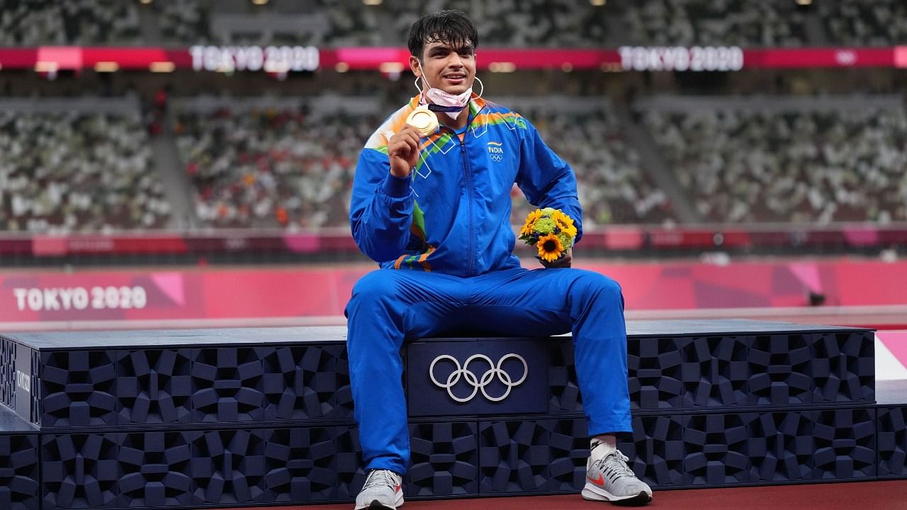 Javelin throw gold medallist Neeraj Chopra. Credit: PTI Photo