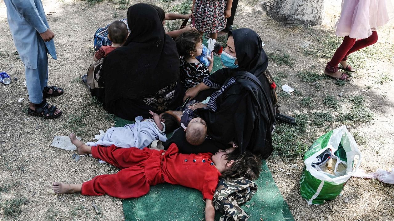 Internally displaced Afghan families. Credit: AFP Photo