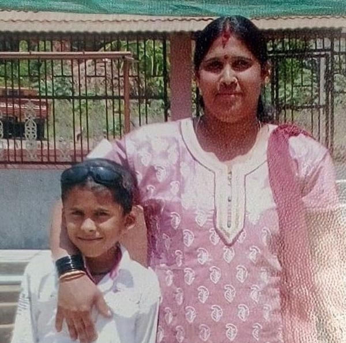 Padikal Kusumavathi and her son Gautham.