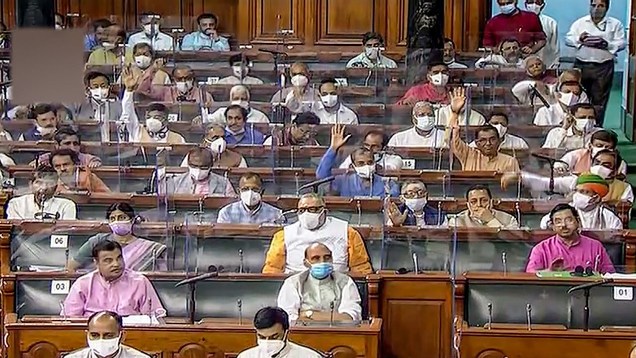 A view of the Lok Sabha during the Monsoon Session of Parliament, Credit: PTI Photo