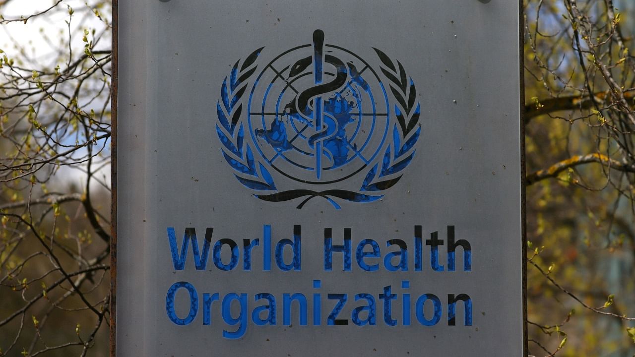 A logo is pictured outside a building of the World Health Organization. Credit: Reuters File Photo