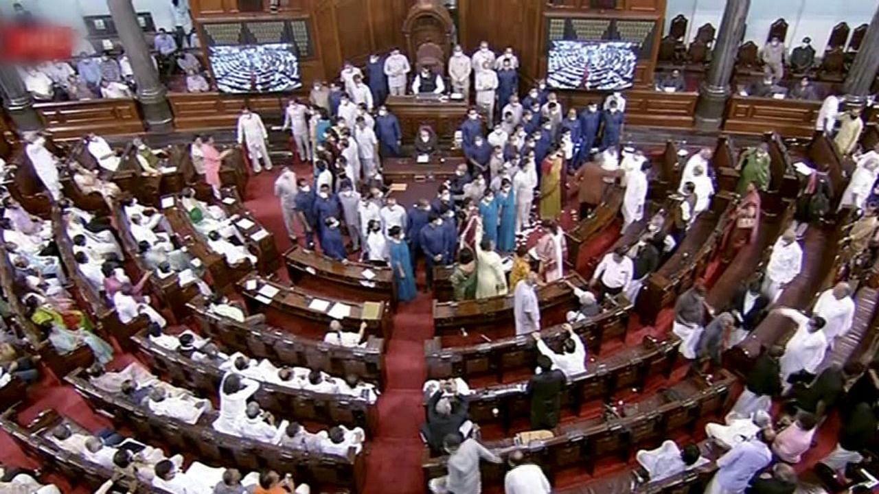 A view of the Rajya Sabha during the Monsoon Session of Parliament, in New Delhi. Credit: PTI Photo