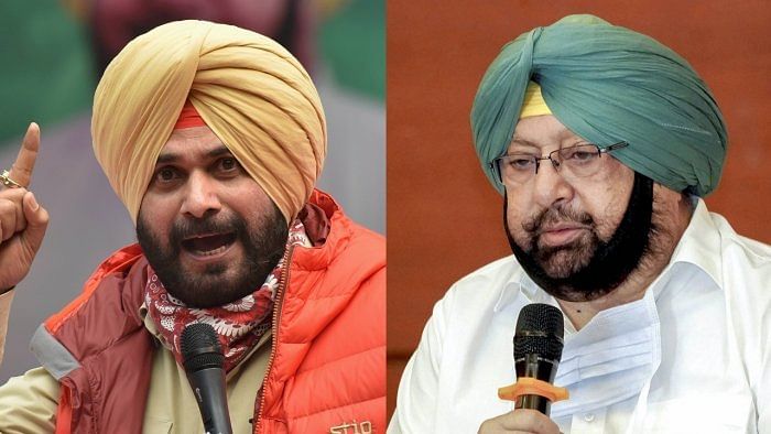 Navjot Singh Sidhu and Punjab CM Amarinder Singh. Credit: PTI File Photos