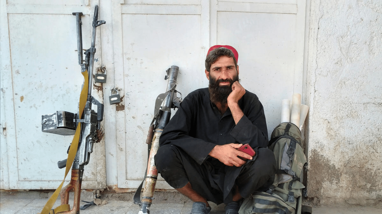 Taliban fighter is seen inside the city of Farah, capital of Farah province southwest of Kabul, Afghanistan. Credit: AP Photo