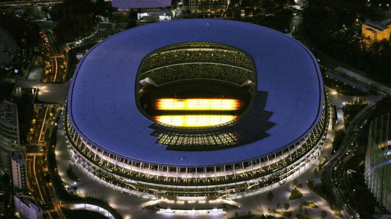 The National Stadium, main stadium for the 2020 Tokyo Olympics and Paralympics. Credit: AP/PTI file photo