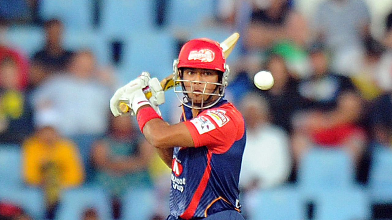 Former Delhi Daredevils cricketer Unmukt Chand plays a shot. Credit: AFP File Photo