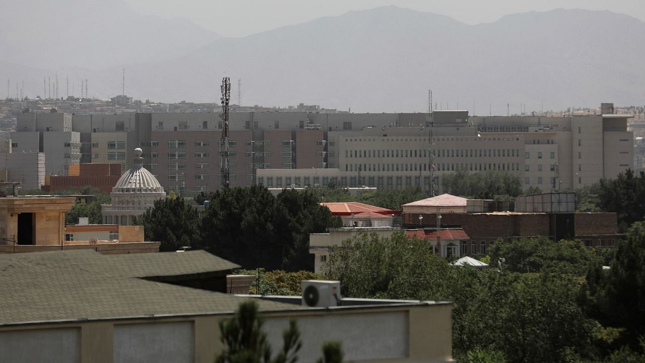The US Embassy buildings are seen in Kabul, Afghanistan. Credit: AP Photo