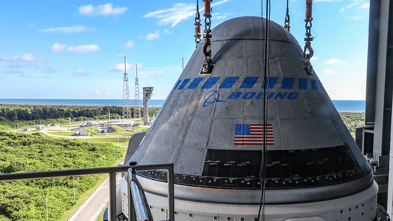 The CST-100 Starliner will take people to and from a low-earth orbit. Credit: AFP Photo