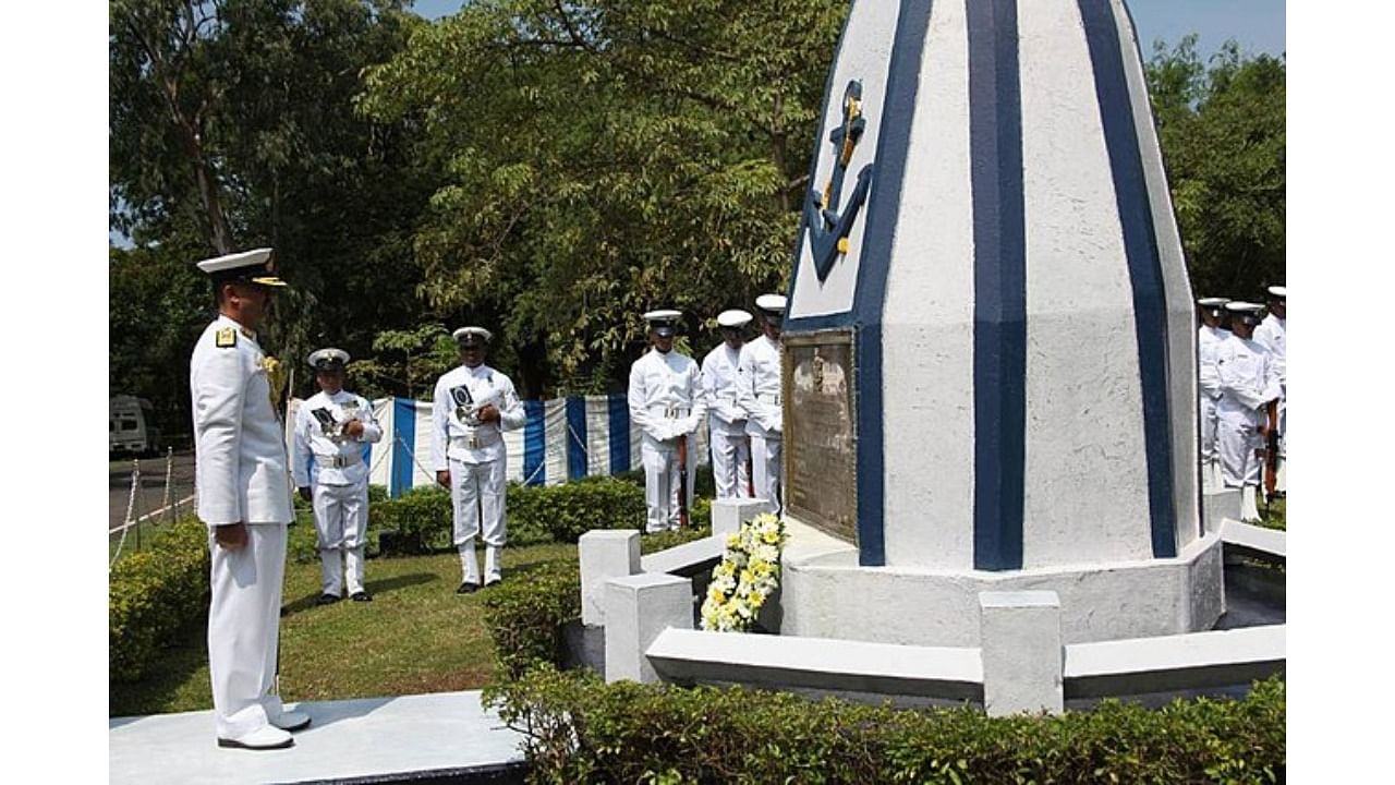 The War Memorial at Indian Naval Ship Gomantak. Credi: Wikimedia Commons