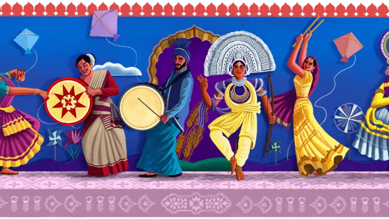 Indian Independence Day Google Doodle. Credit: Google.com