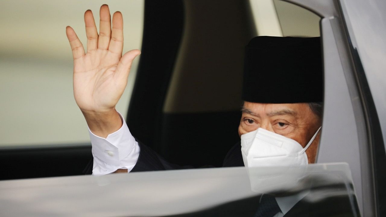 Malaysian Prime Minister Muhyiddin Yassin arrives at the National Palace in Kuala Lumpur. Credit: Reuters Photo