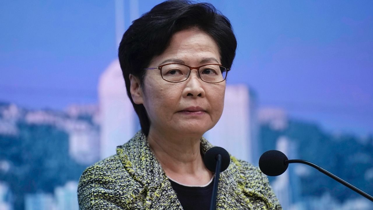 Hong Kong Chief Executive Carrie Lam. Credit: AP File Photo
