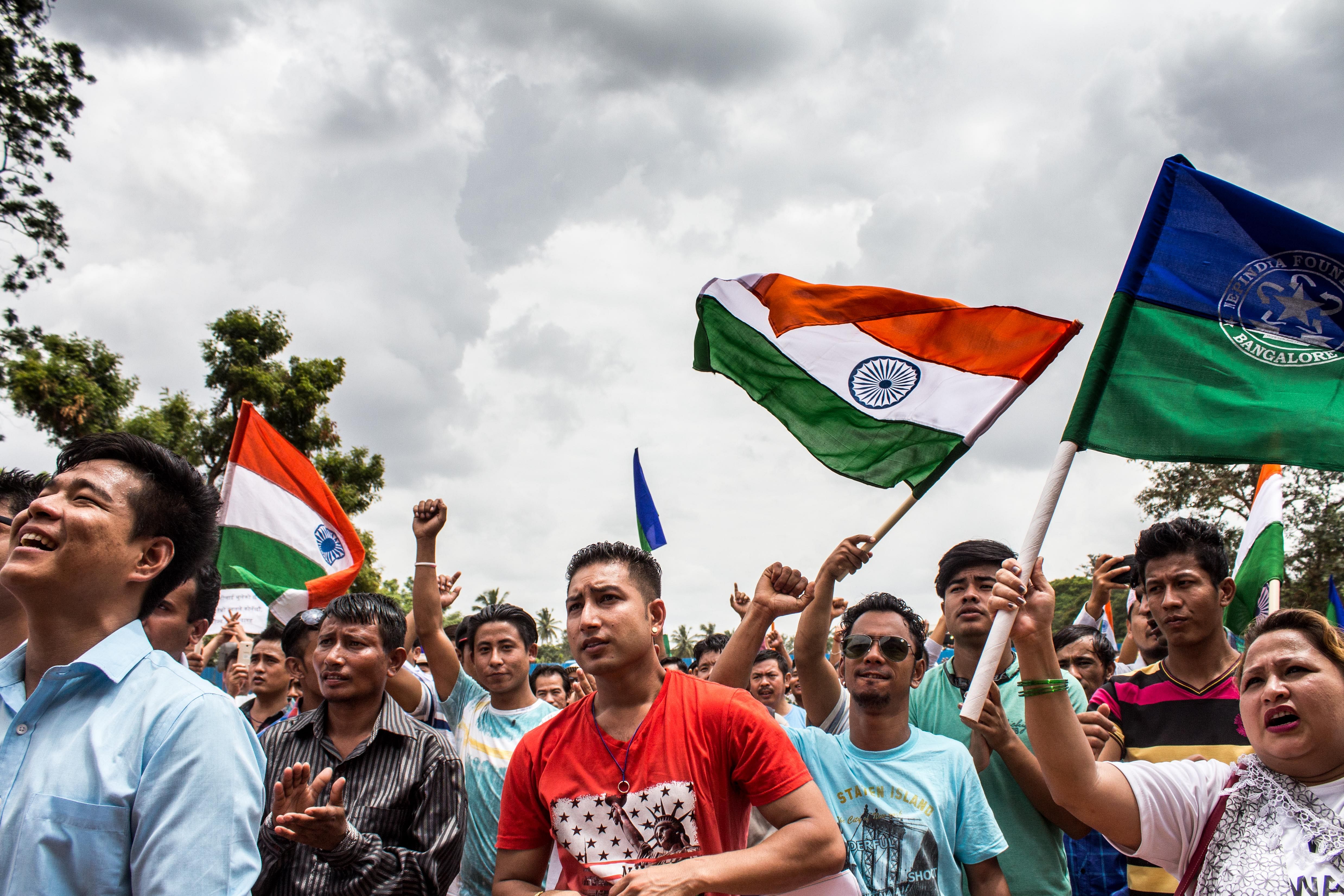Gorkhaland protest in Bengaluru, photographed by Vaishnavi as part of her project on dissent.