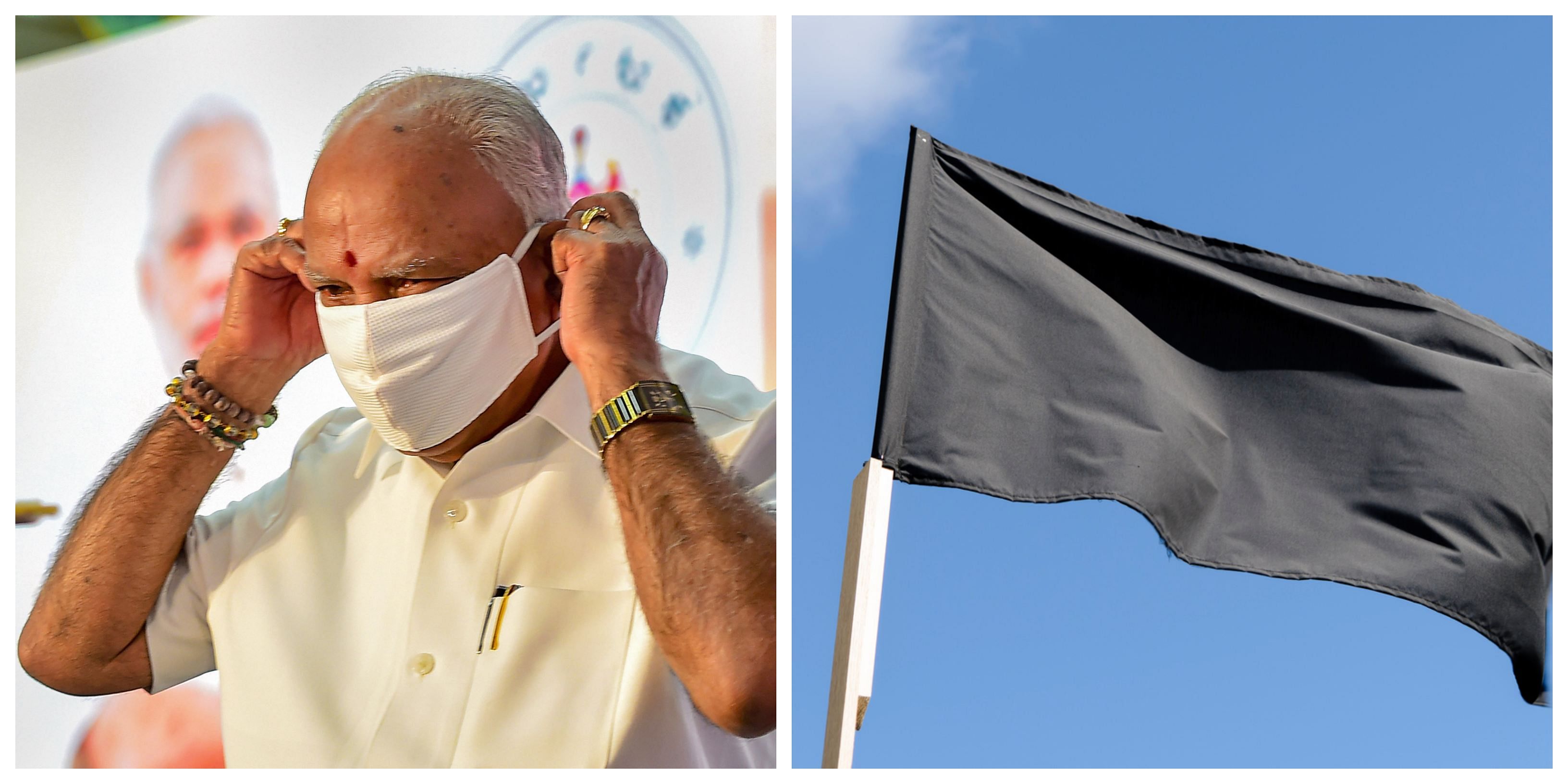 The farmers will show black flags when Chief Minister B S Yediyurappa visits KRS and Kabini dams to offer bagina. Credit: PTI/ iStock
