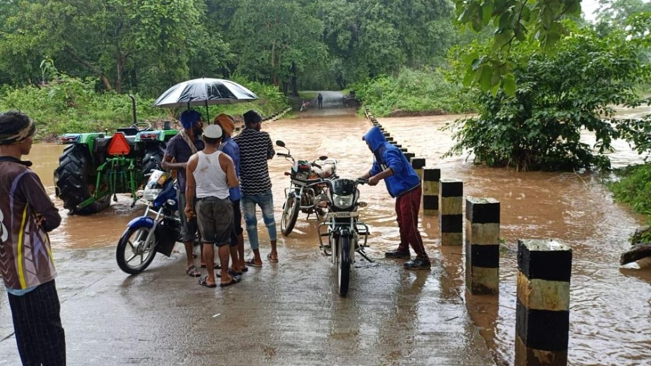 Roads inundated due to persistent rainfall. Credit: DH Photo