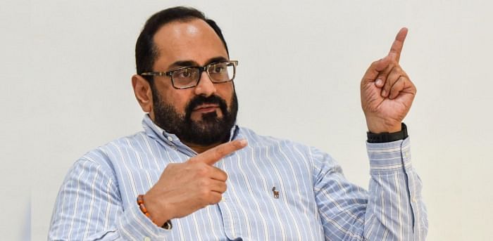 Union Minister of State Rajeev Chandrasekhar. Credit: DH File Photo