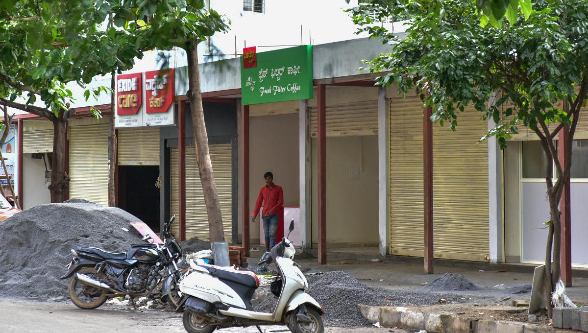 Commercial buildings being constructed on CA sites in Padmanabhanagar in 2019. The phenomenon is not new, and citizens’ groups believe transparency in BDA and BBMP can help curb the racket. Photo for representation