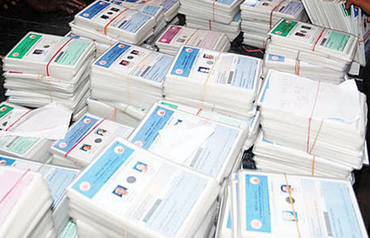 Since 2017, the government has issued 26.87 lakh new BPL (ration) cards and another 77,000 applications are pending. DH File Photo for representation