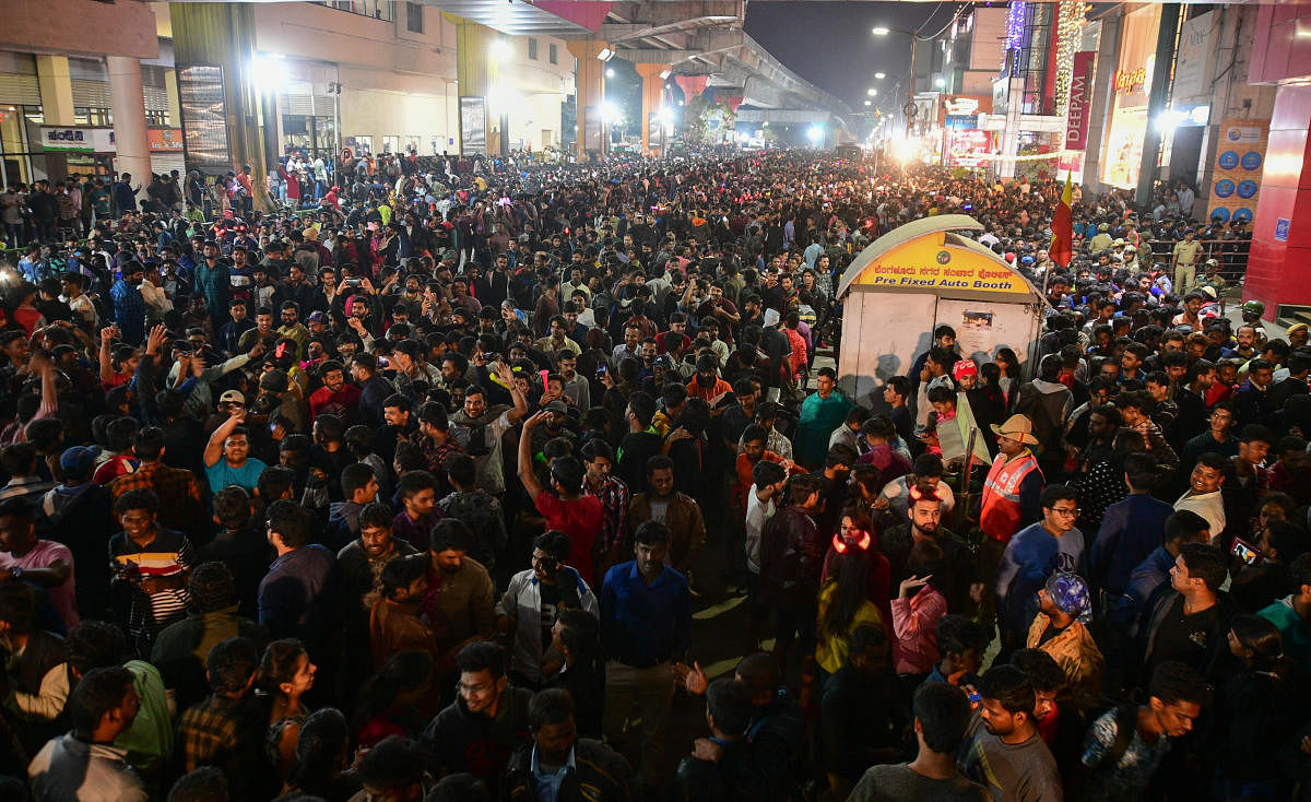 On December 31 last year, crowds gathered on M G Road to usher in 2020. The year had some deadly surprises in store. The M G Road-Brigade Road area is out of bounds for revellers this year.