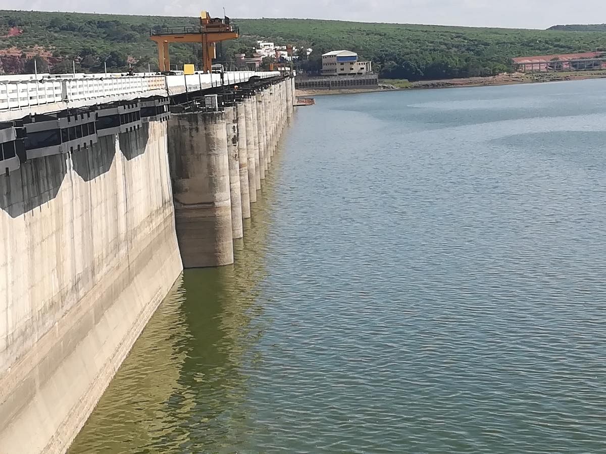 Almatti dam in Vijayapura district is already half full. The reservoir, with a maximum storage capacity of 123.81 tmcft, has 60.766 tmcft of water as on June 25. DH photo