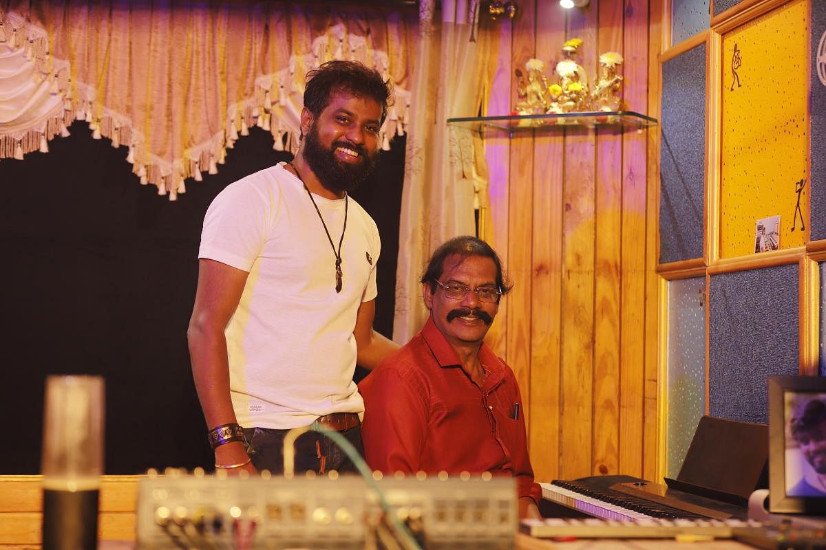 S Pradeep Varma with father P Sadguna  Murthy in the song ‘Appa’.