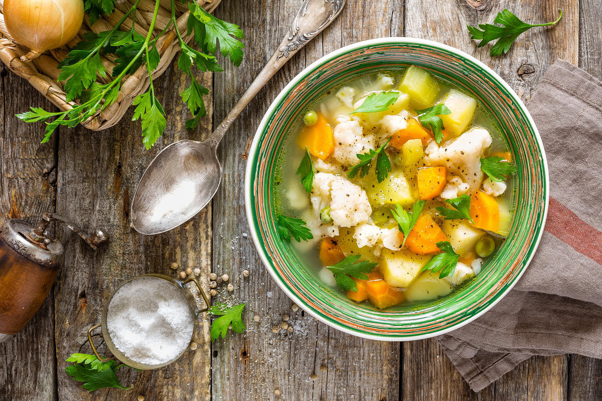 Introduce homemade soups into your meal plan. Add a hearty portion of vegetables while preparing it.