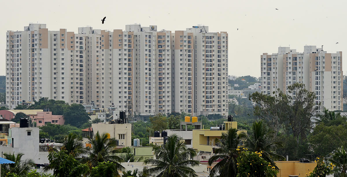 The Bengaluru skyline. Credit: DH PHOTO/RANJU P.