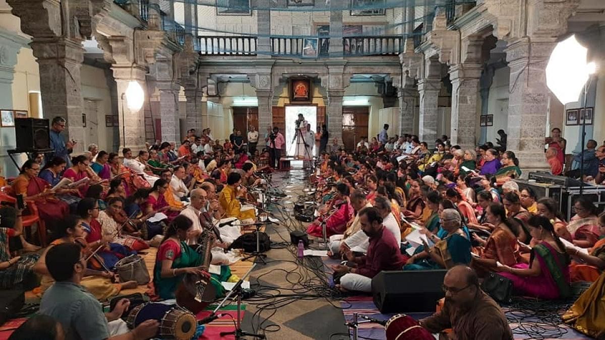 The 173rd Vaidika Aradhana of Saint Thyagaraja, held in Bengaluru for the first time last year, drew large crowds.