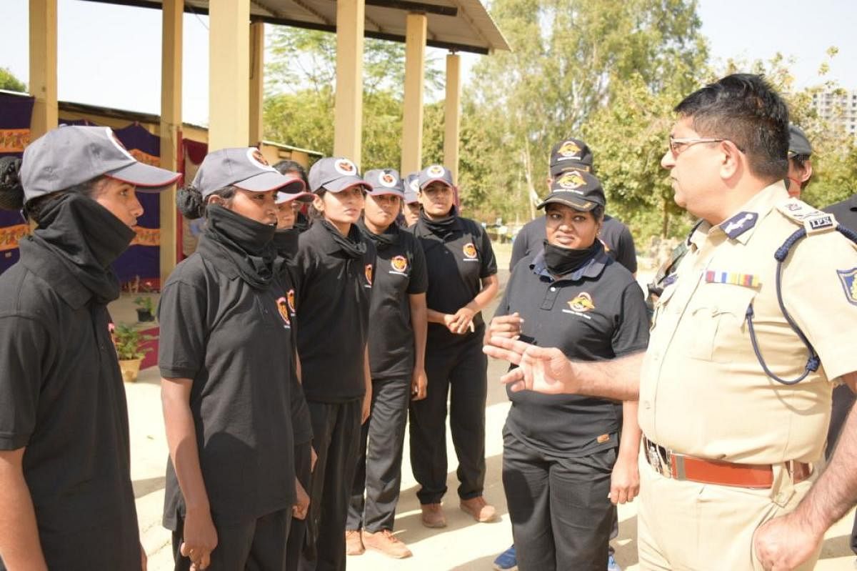 Bhaskar Rao, additional director-general of police, internal security division, interacting with the trainees.