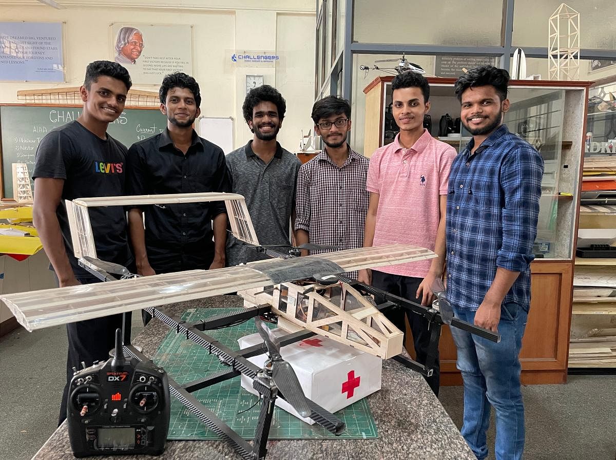 The autonomous hybrid VTOL aircraft, designed by students of Sahyadri College of Engineering and Management to deliver medicines in remote areas, was adjudged as the winner of 'Smart India Hackathon 2020 (Hardware Edition)'.
