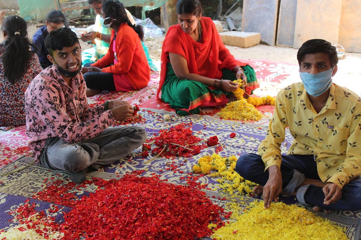 Craftizen Foundation sells colours made by Petalists, a group of artisans with intellectual disability.