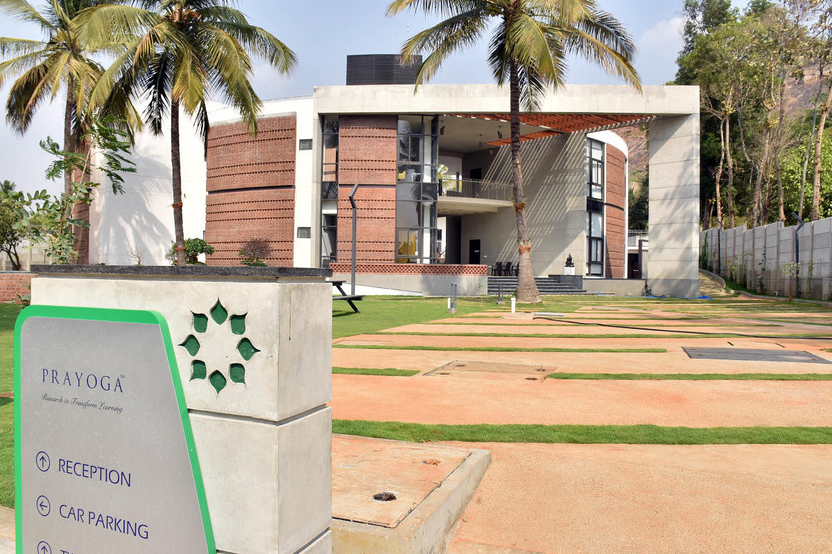 The new centre, located on Kanakapura Road, a green building designed in accordance with the fibonacci numbers. DH Photos by Janardhan B K.
