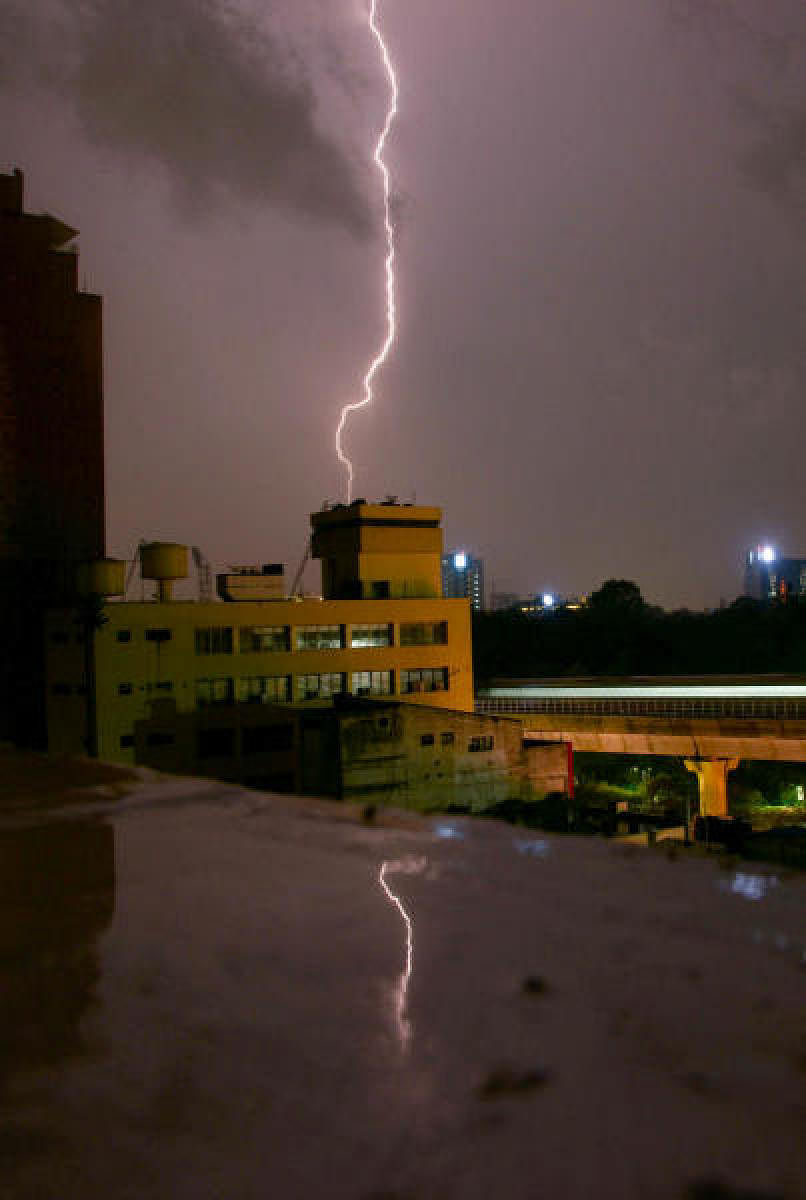 The picture represents cloud-to-ground lightning.