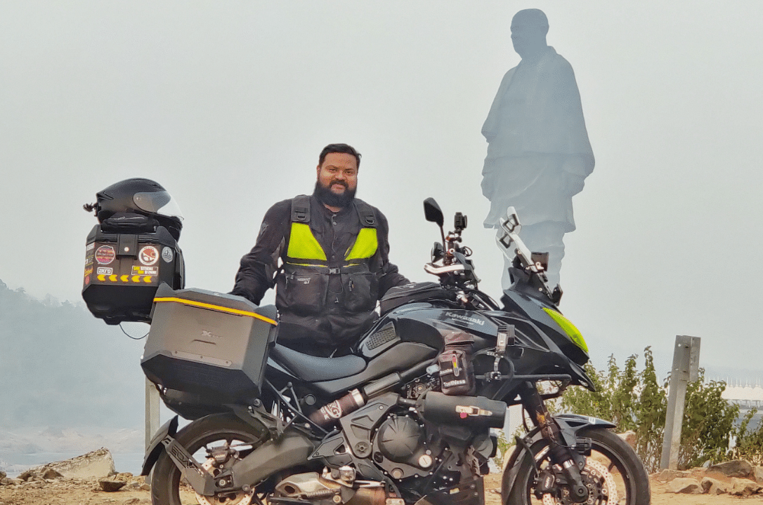 Adventure biker Manohar Joshi. Credit: Manohar Joshi Photo 