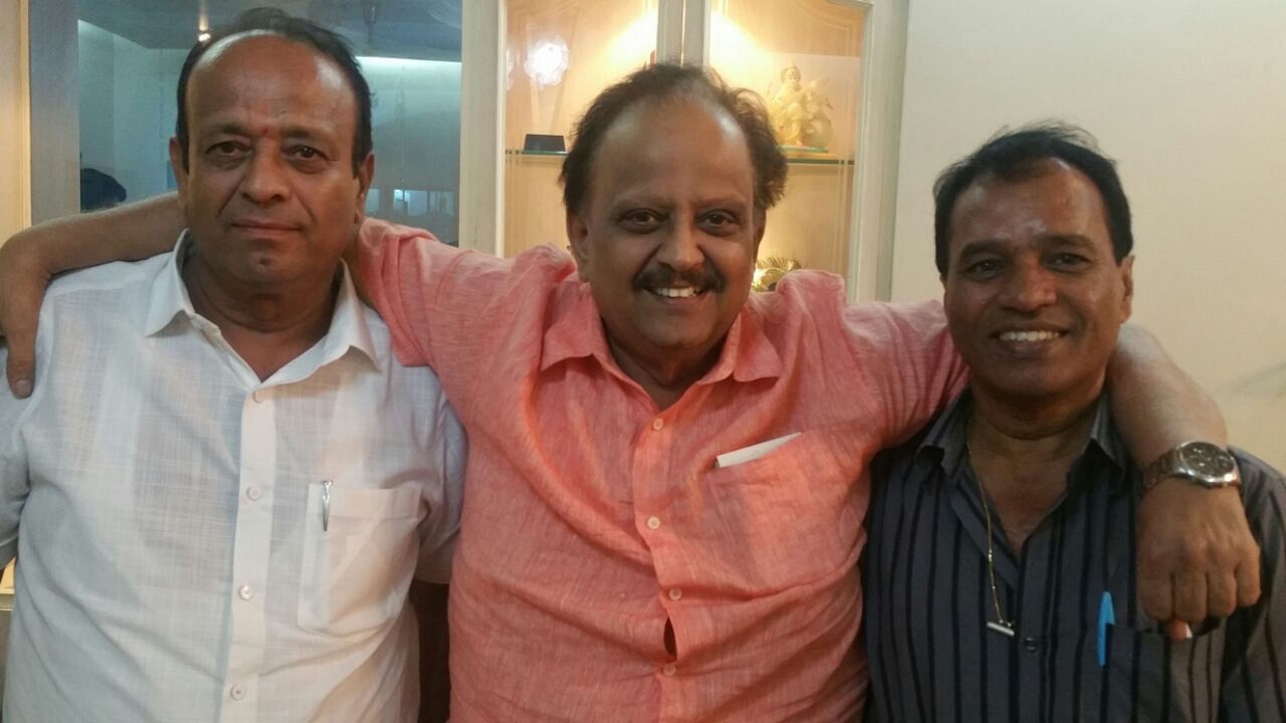 B V Srinivas with singers Gopi and S P Balasubrahmanyam.