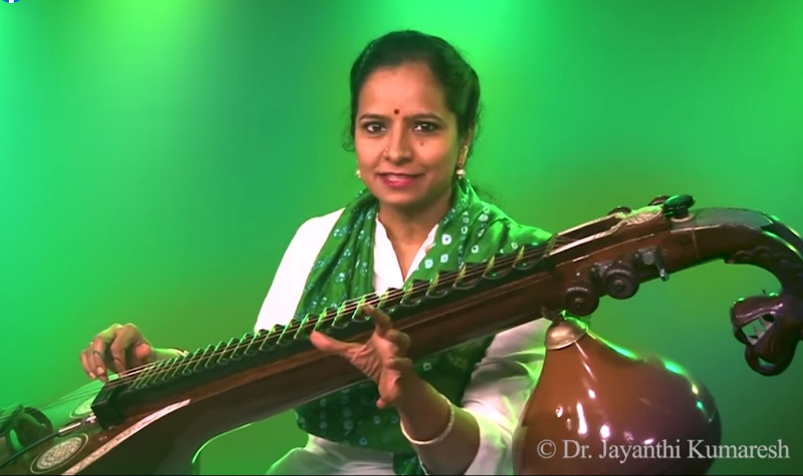 Jayanthi Kumaresh in an episode of ‘Cup O’ Carnatic Kids’.