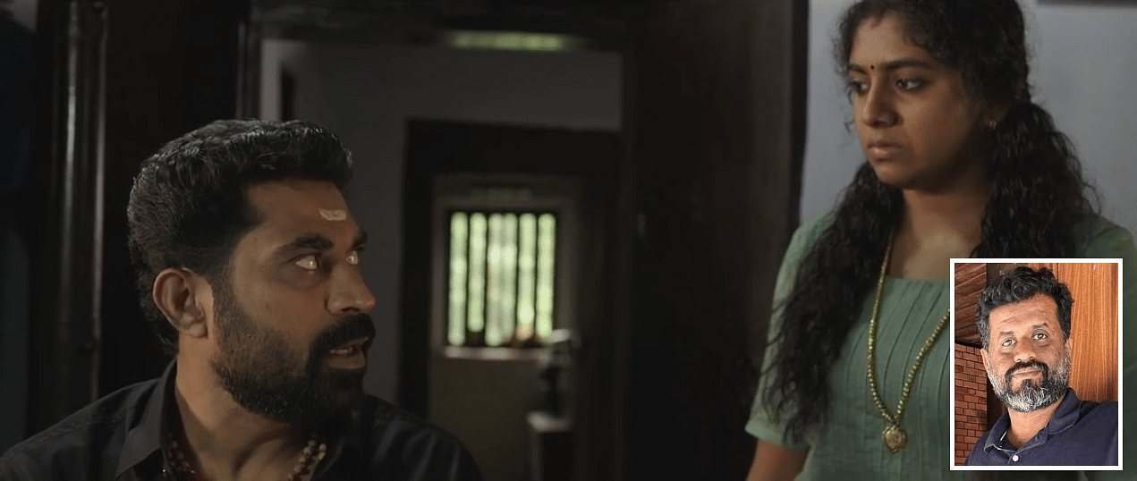 Suraj Venjaramoodu and Nimisha Sajayan are terrific in 'The Great Indian Kitchen', which was directed by Jeo Baby (inset).