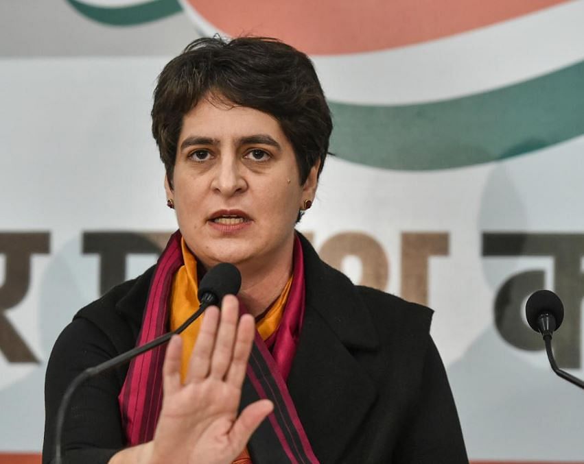 Cong leader arrested over anti-CAA protest, Priyanka slams UP govt. Picture credit: PTI File Photo
