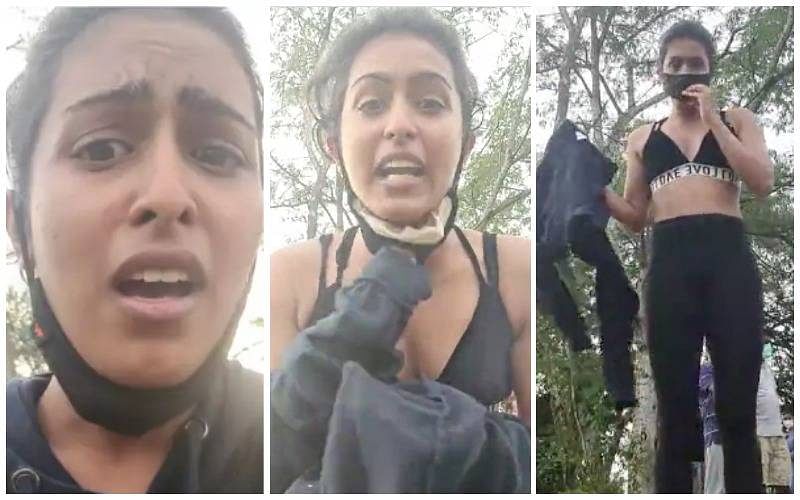 Actor Samyuktha Hegde was shamed by Congress leader Kavitha Reddy for what she was wearing during a workout at the park near Agara lake.